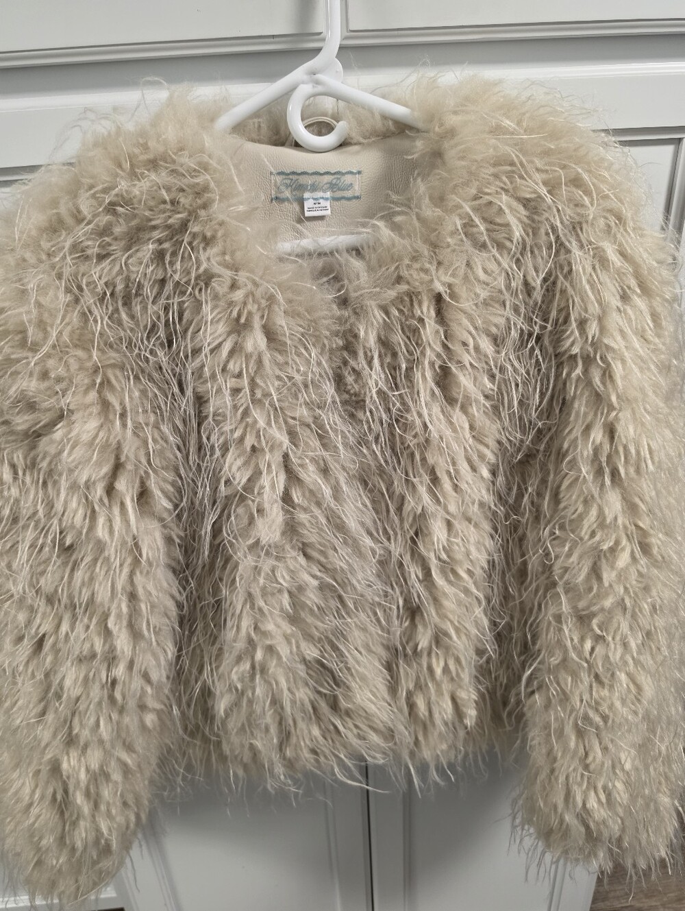 Kimchi Blue Mongolian Lamb Faux Fur Jacket Medium Shaggy Festival Night Out - Picture 6 of 10